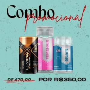 Combo promocional (Lipomax+ FemeHair+ Start)