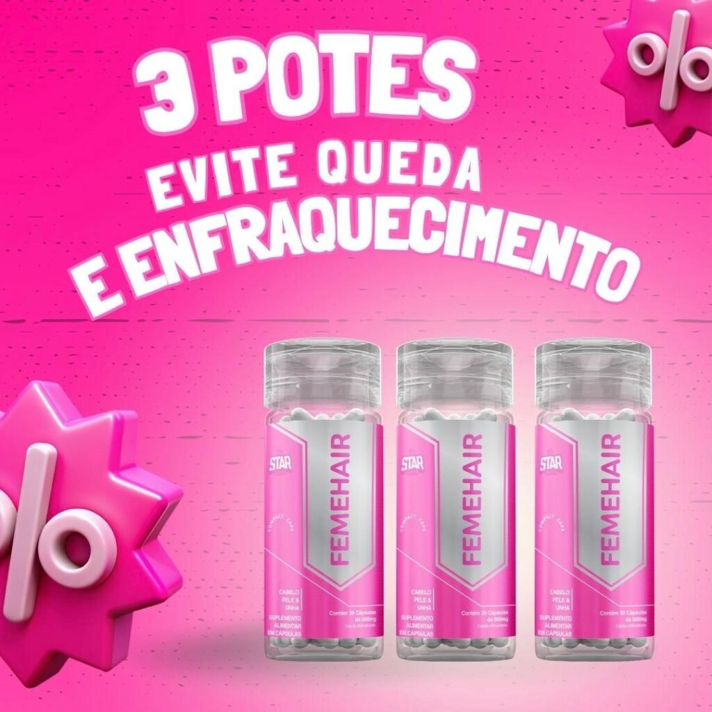 PROTOCOLO FEMEHAIR - 3 POTES