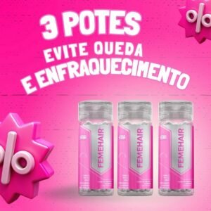 PROTOCOLO FEMEHAIR - 3 POTES
